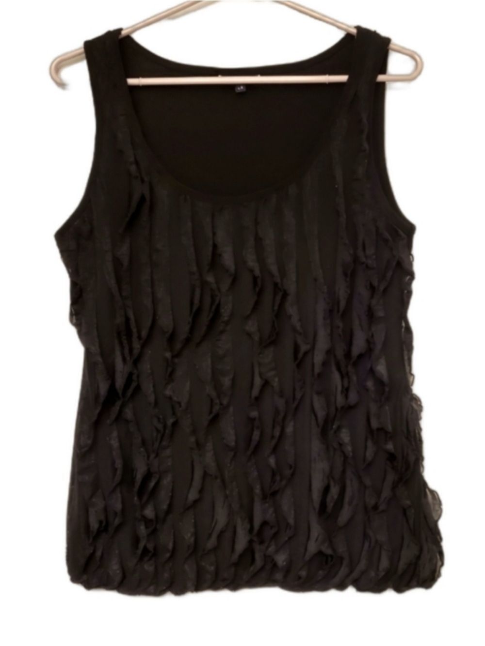 Y2K Whimsigoth Fringe Layered Sleeveless Blouse Witchcore Lightweight Tank Top